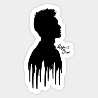 Shadowhunters / The mortal instruments - Magnus Bane / Harry Shum Jr dripping silhouette (black) - Warlock - Malec - Clary, Alec, Jace, Izzy Sticker